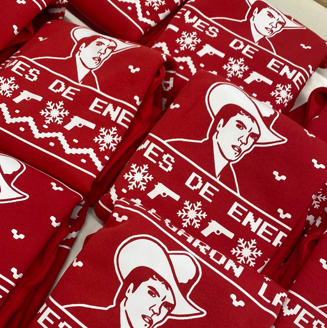 Chalino- GUNS GUNS Red sweater