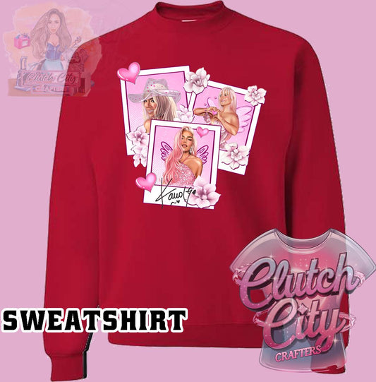 KG 3 cards Valentine Red Sweatshirt