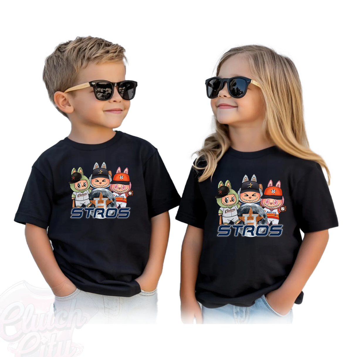 Kids Stros Labubu Black Tee