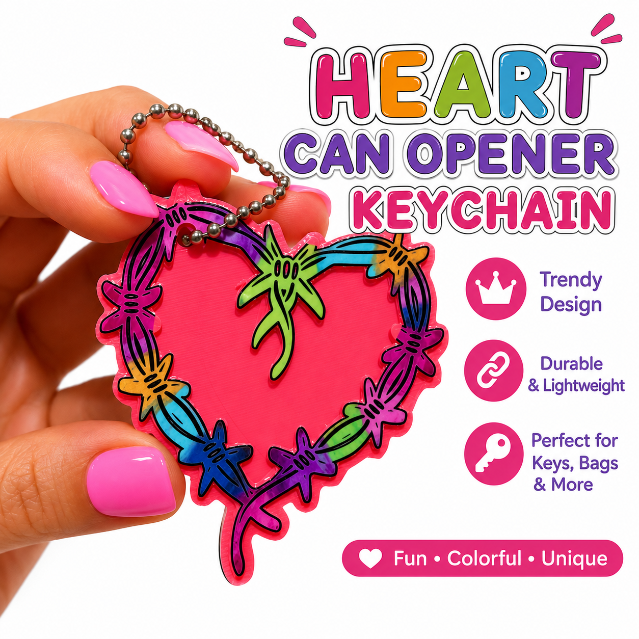 MSB Heart Can Opener Keychain