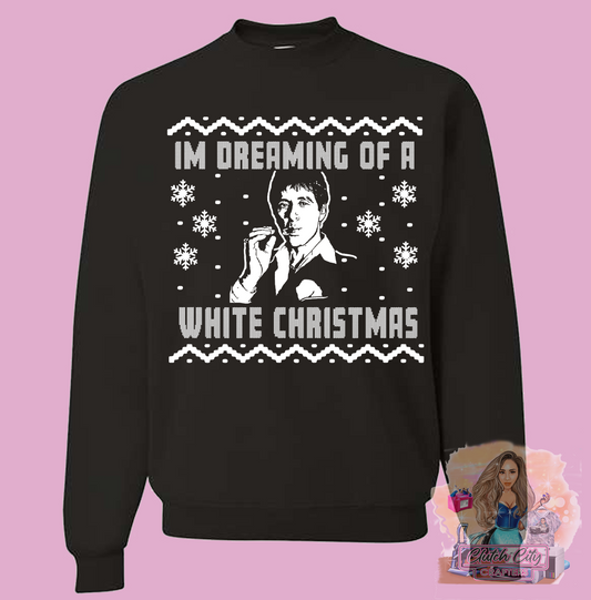 SCARFACE WHITE XMAS UGLY SWEATER Clearance RTS