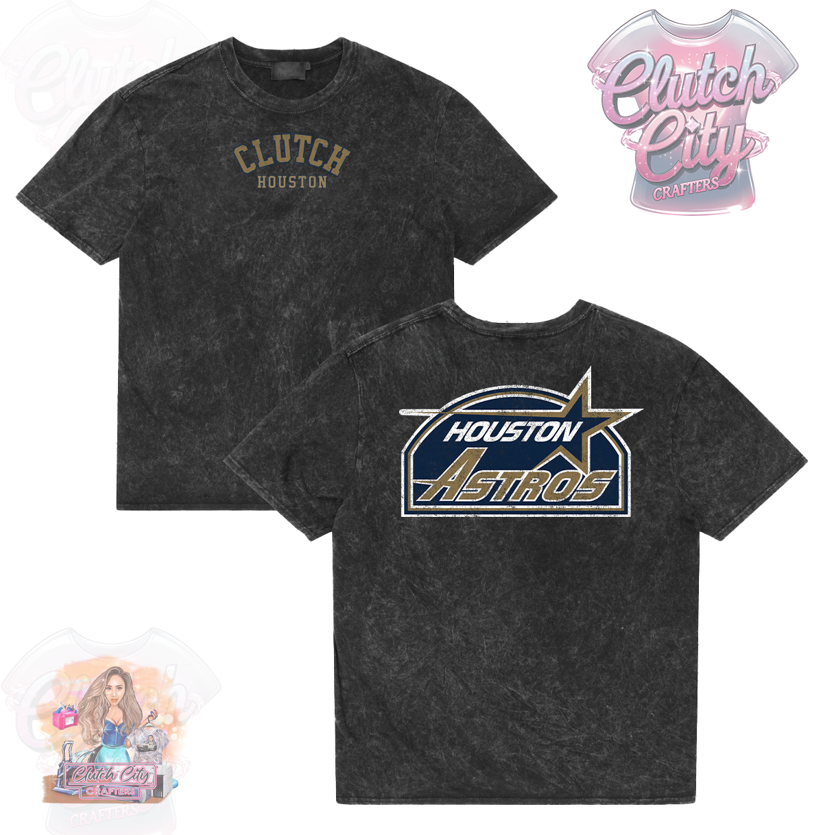 Stros 1994 Black Mineral Acid Wash Tee