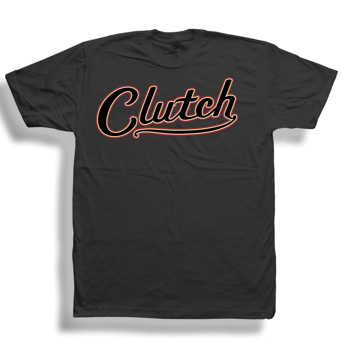 Clutch Black Cursive Black Tee