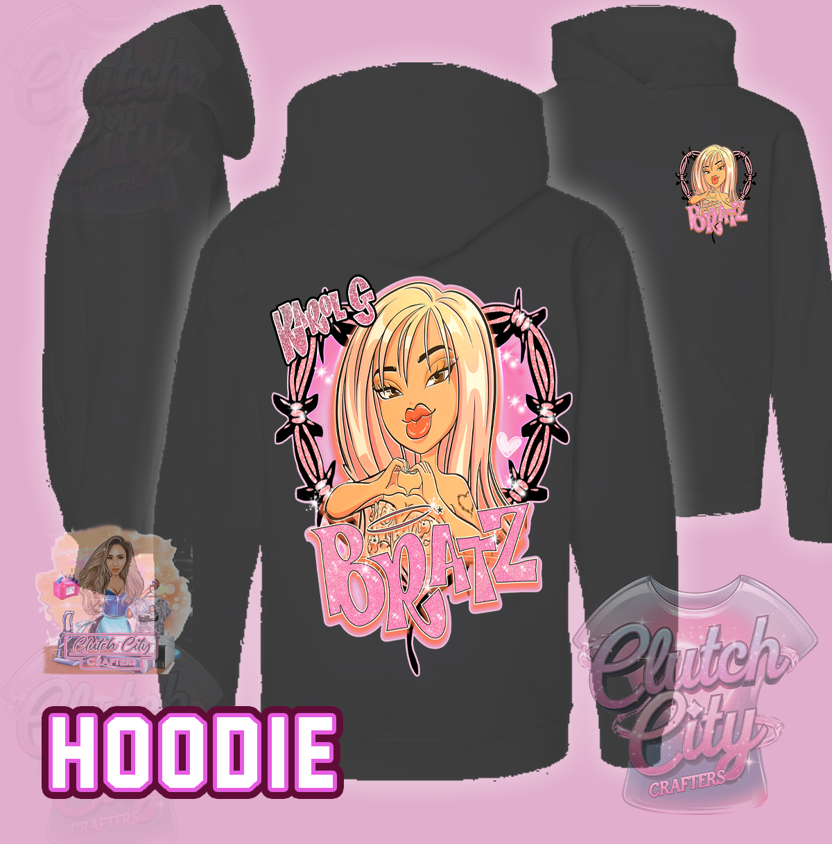 KG Doll Black Hoodie Clearance