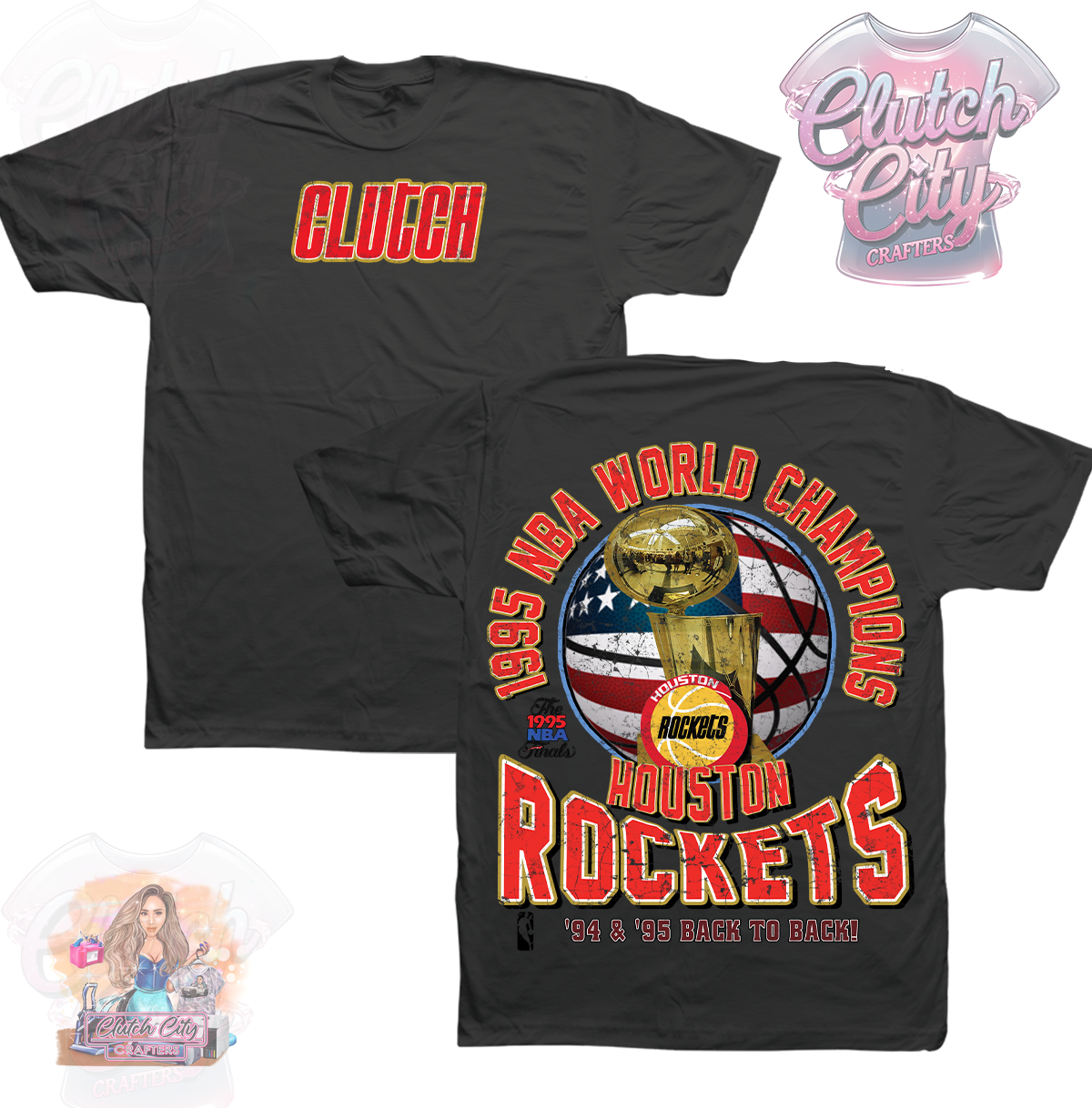 Rockets Championship Black Tee