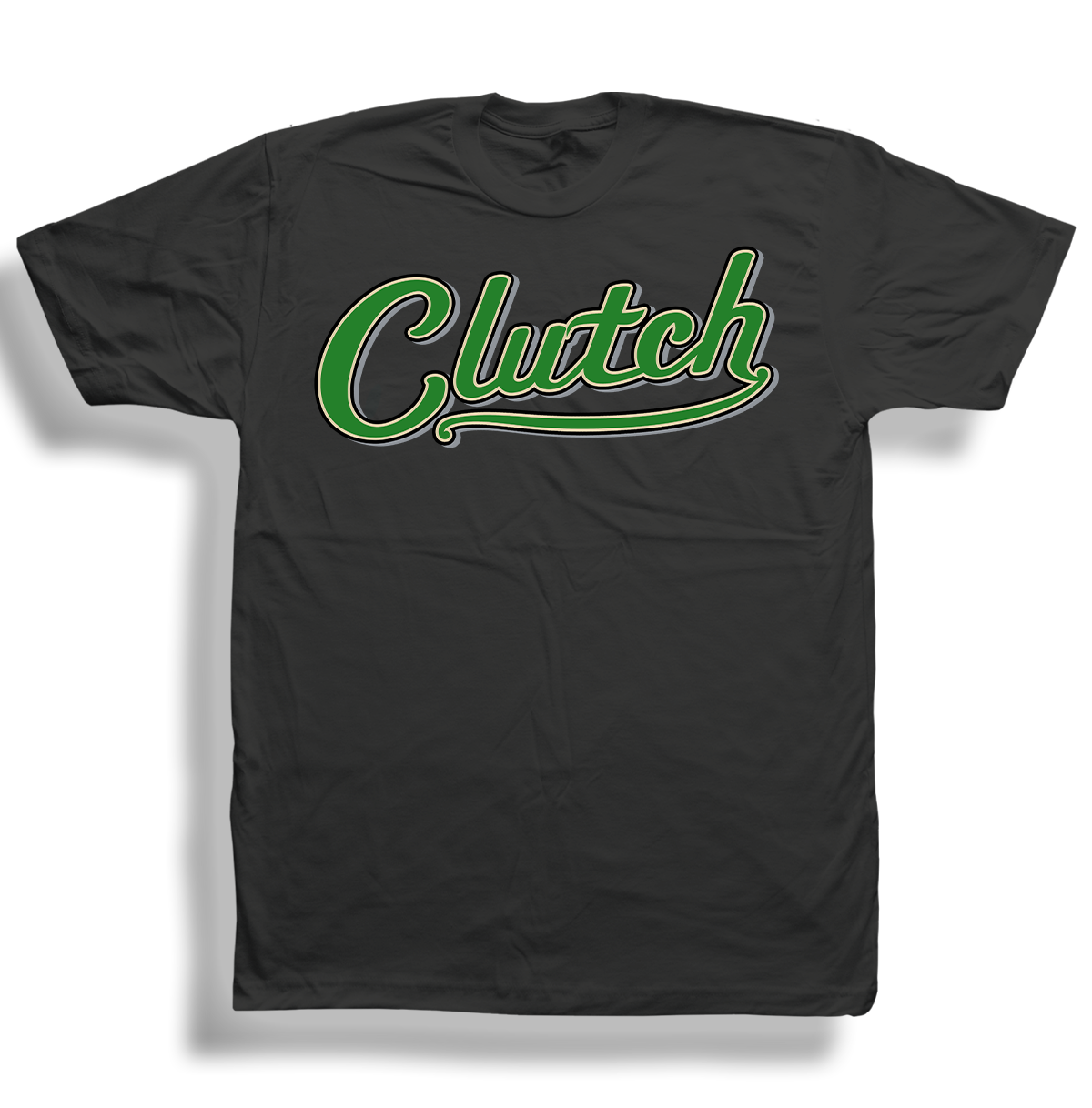 Clutch St. Pattys Day Cursive Black Tee