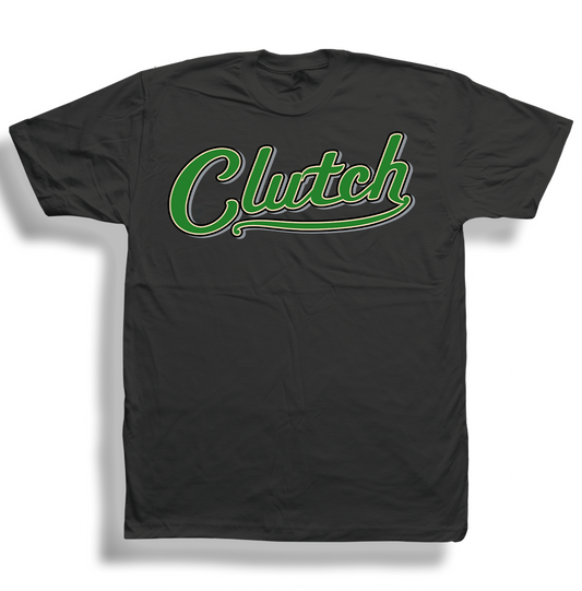 Clutch St. Pattys Day Cursive Black Tee