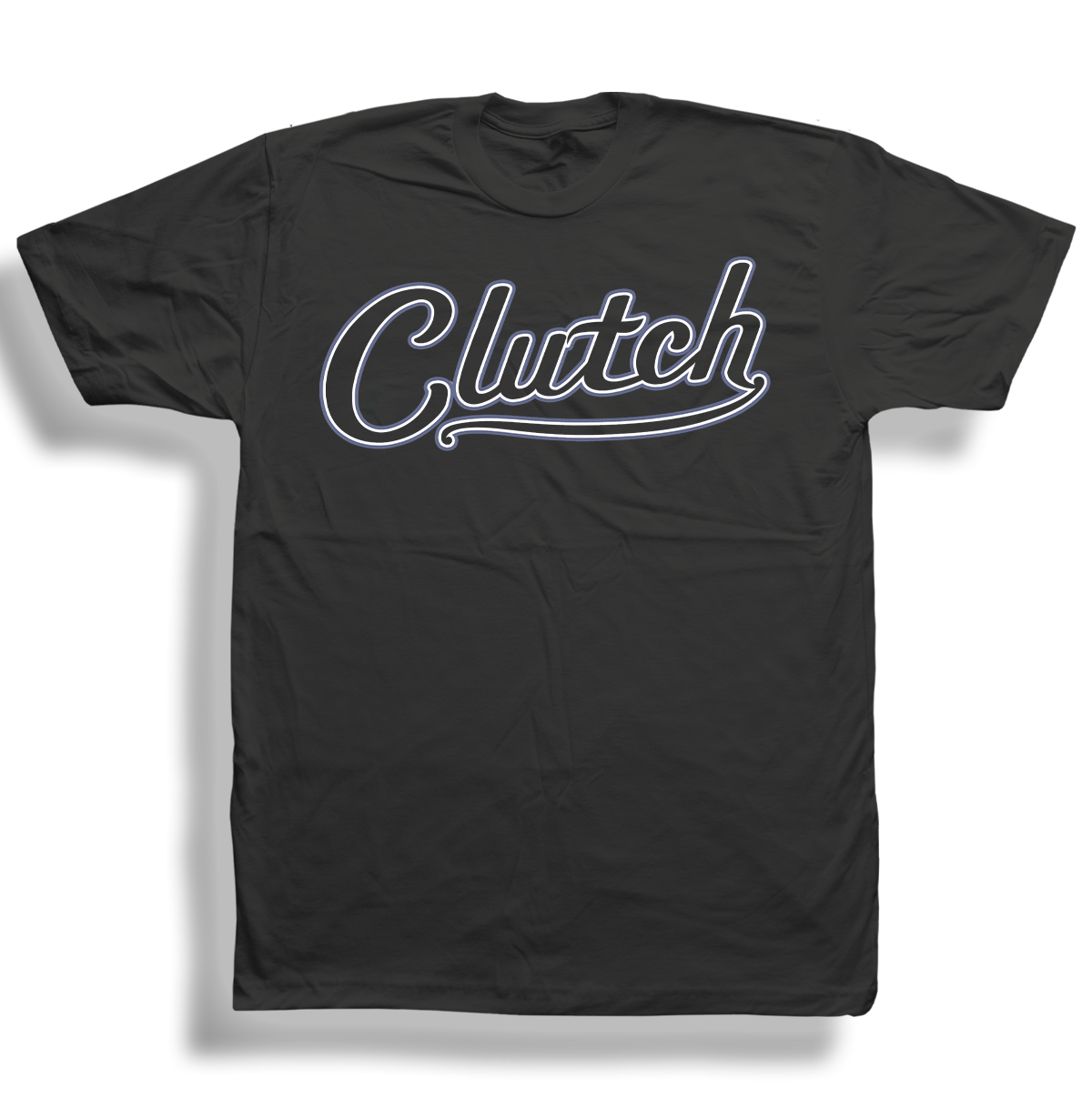 Clutch Outline Cursive Black Tee