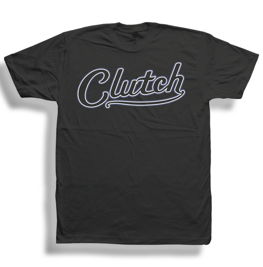 Clutch Outline Cursive Black Tee