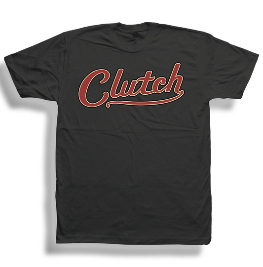 Clutch Brick Cursive Black Tee