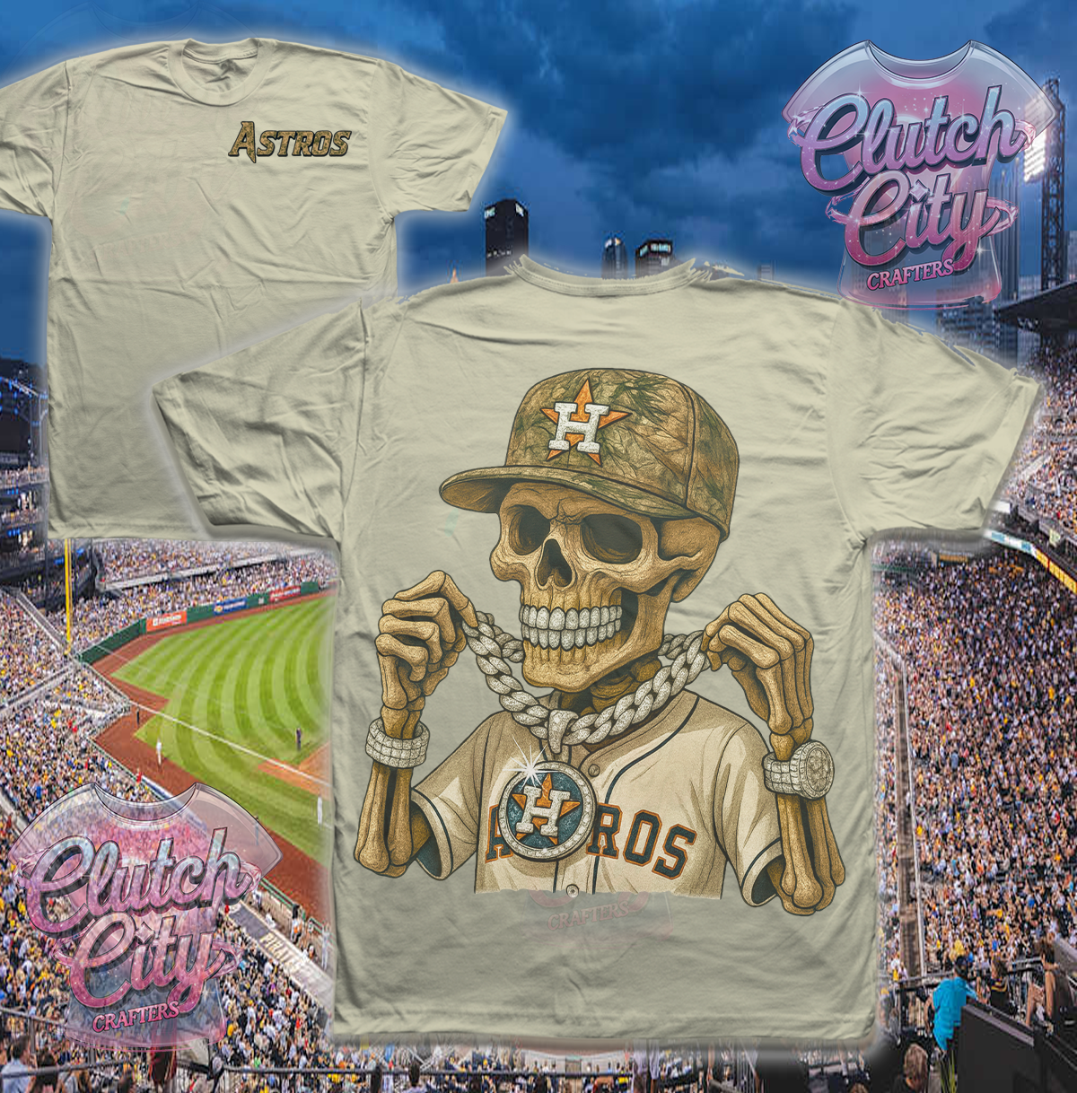 Cream Stros Skelly Oversized Fit