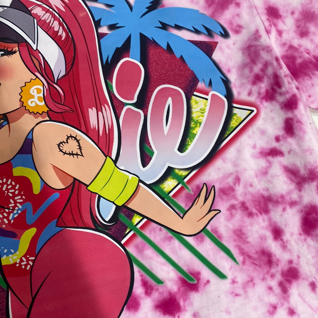 Barbie Retro KG Pink Tie Dye Tee