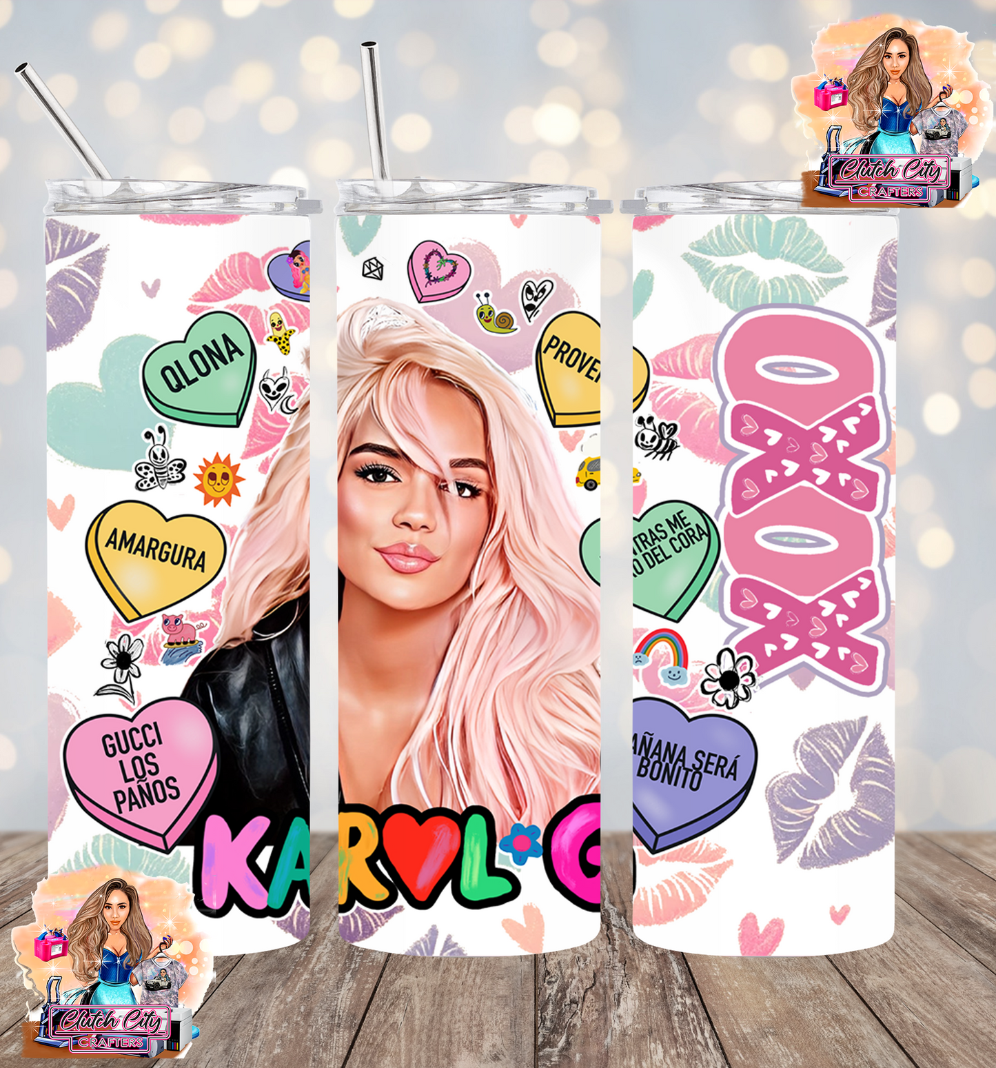 Karol G Conversation Hearts Tumbler