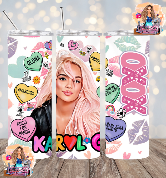 Karol G Conversation Hearts Tumbler