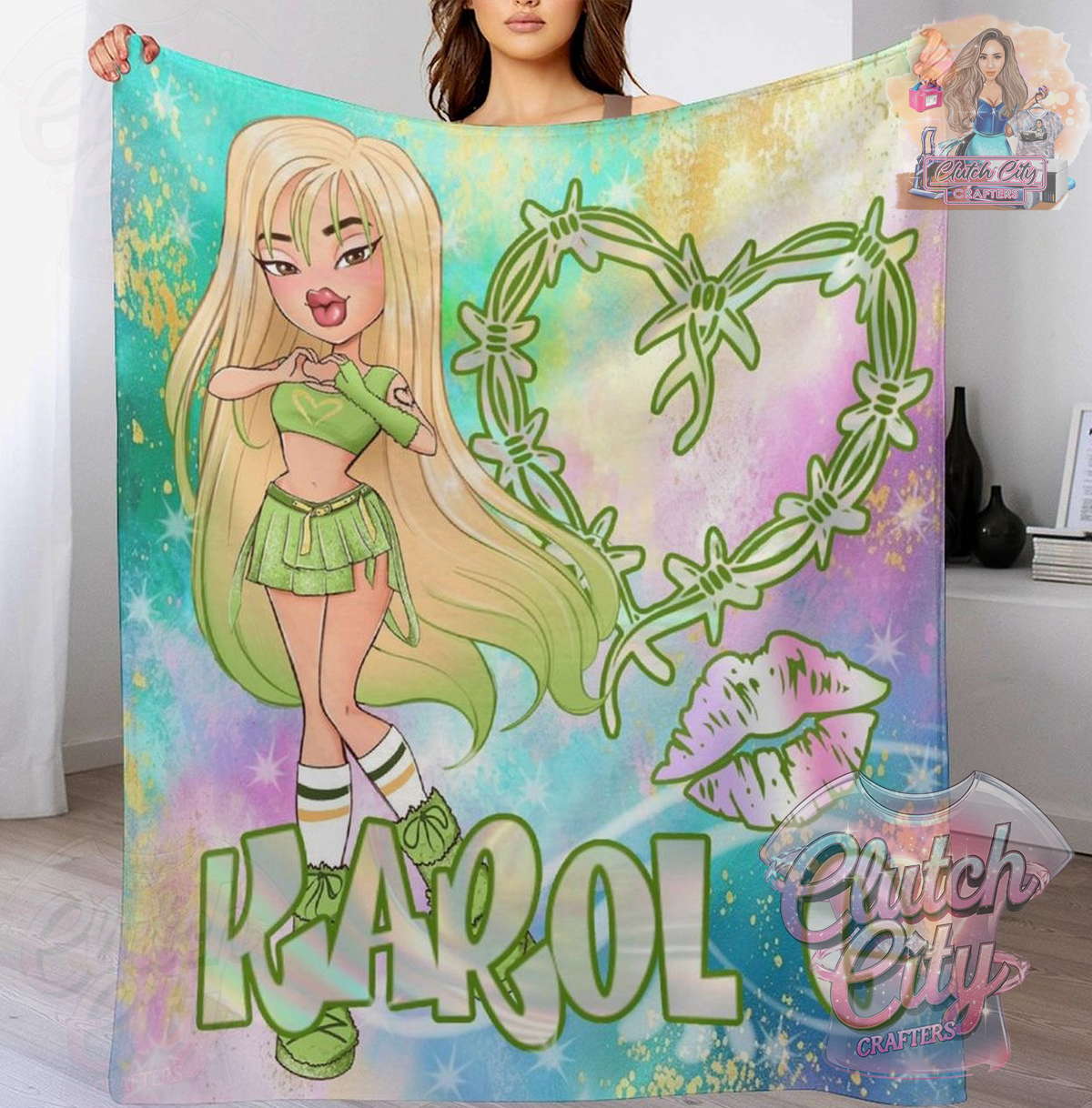KG Bratz Green Outfit Blanket