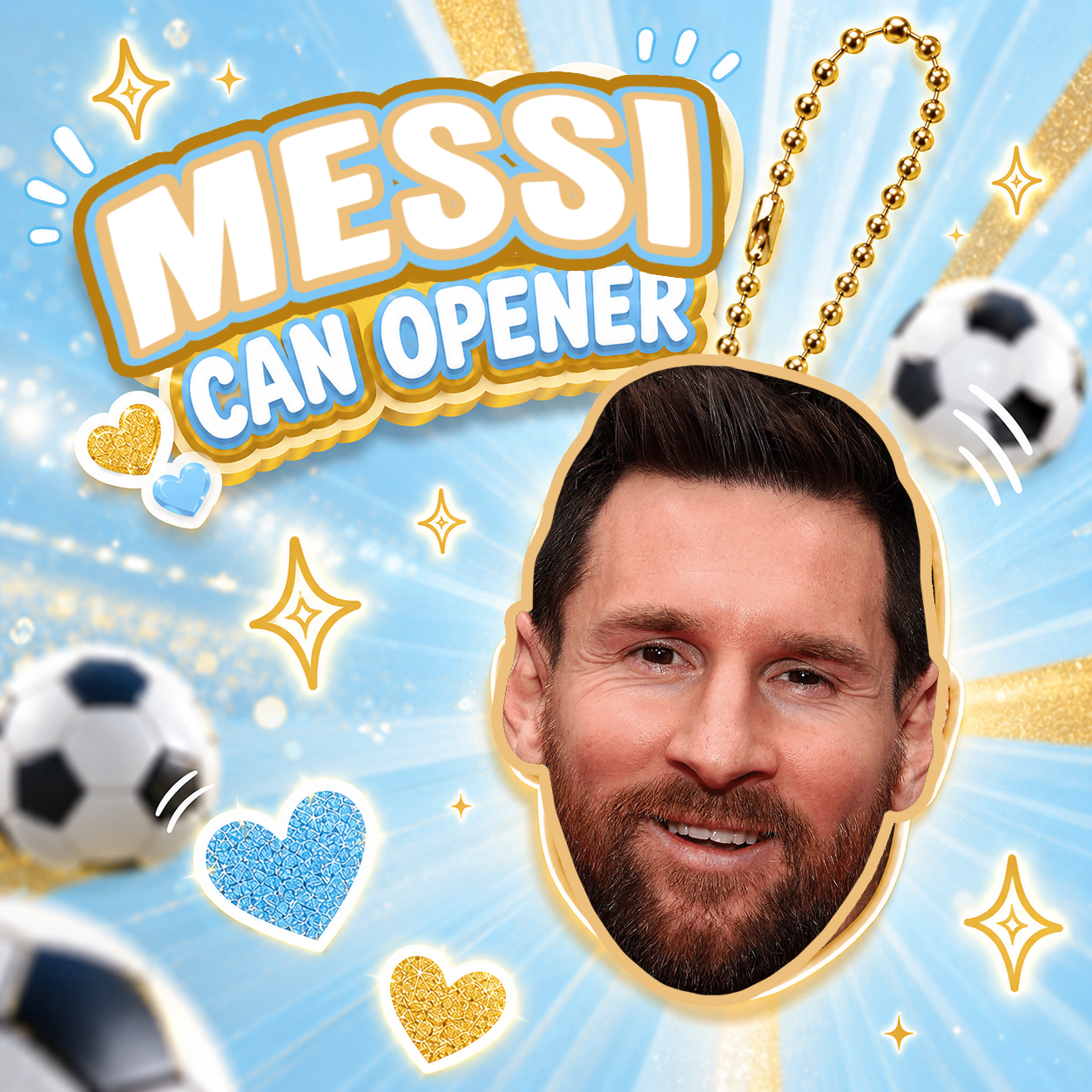 Messi Can Opener Keychain