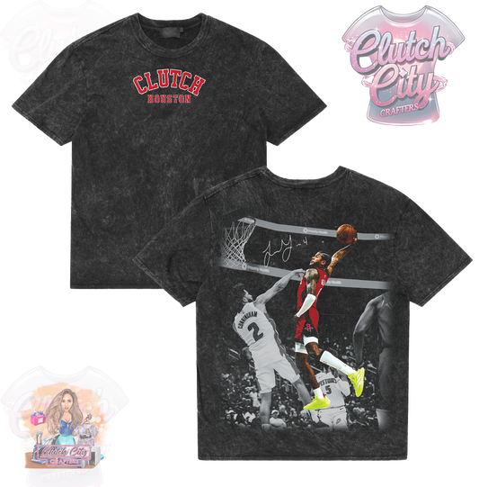 Jalen Dunking Black Mineral Acid Wash Tee