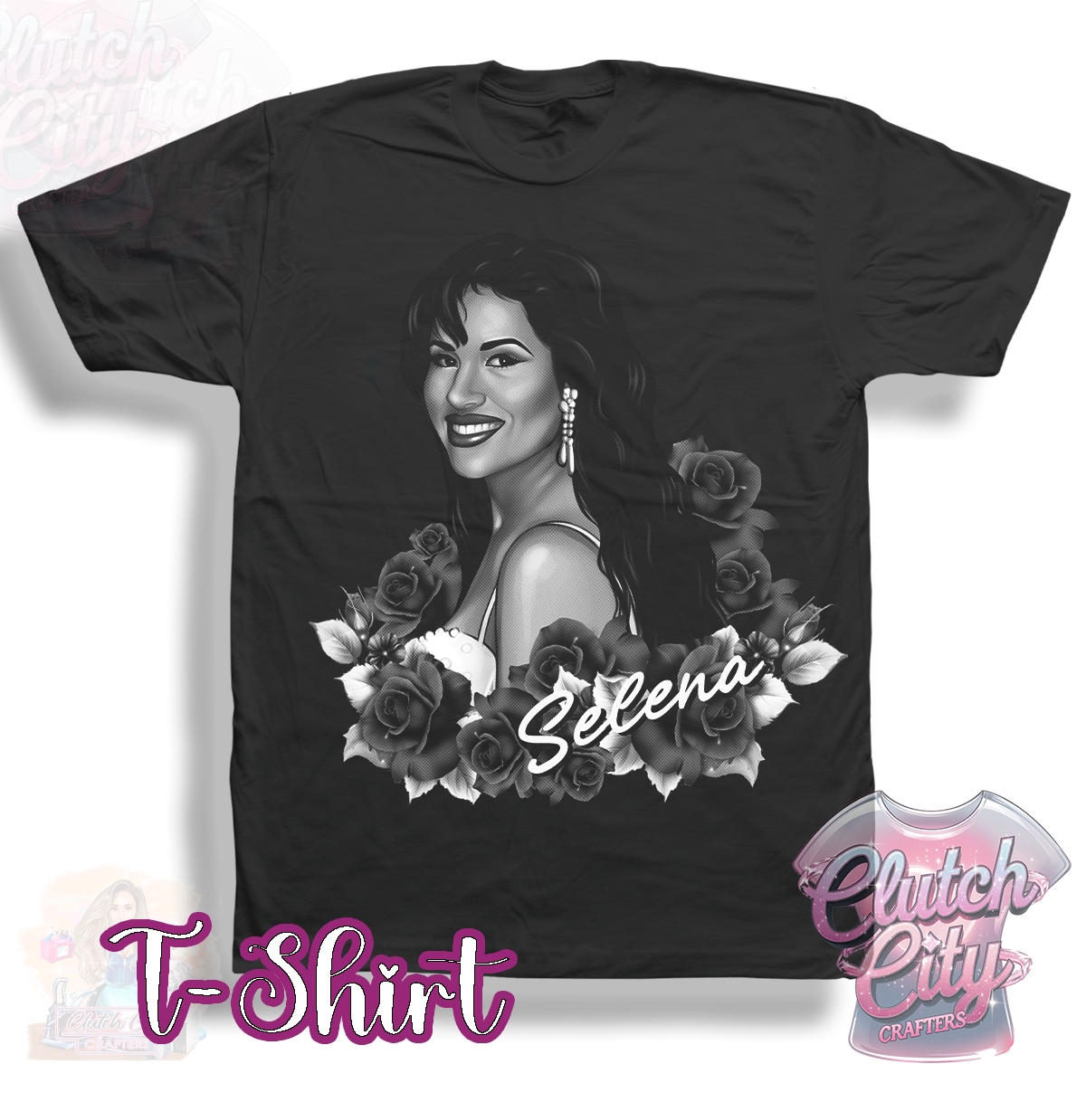 Selena Como La Flor Black Tee Clearance