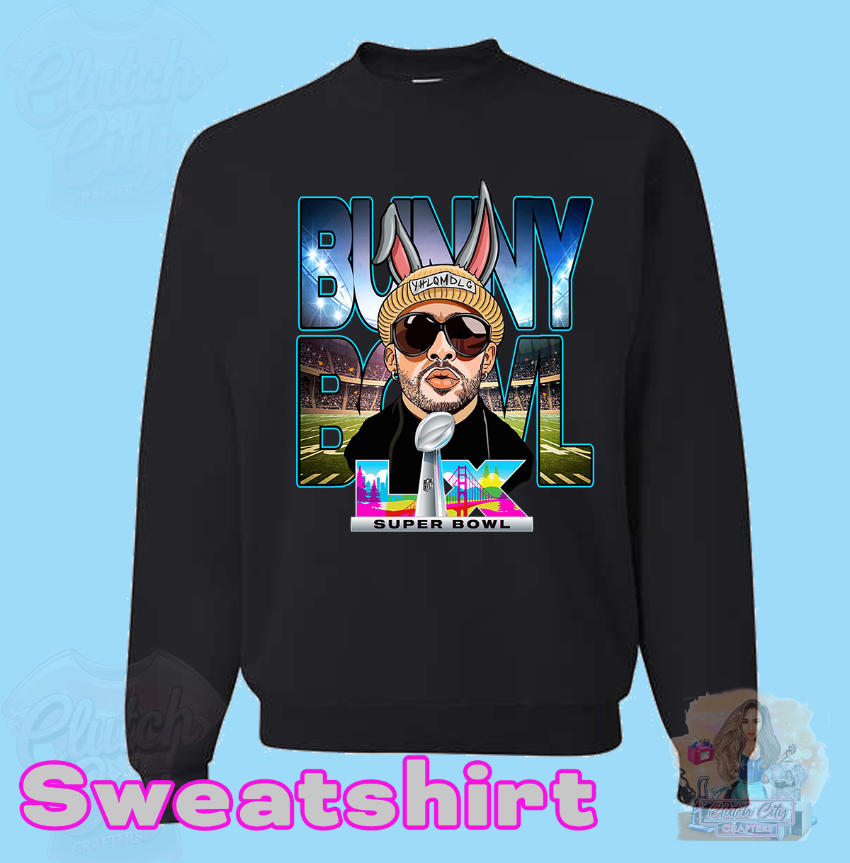 Bunny Bowl Black Sweatshirt