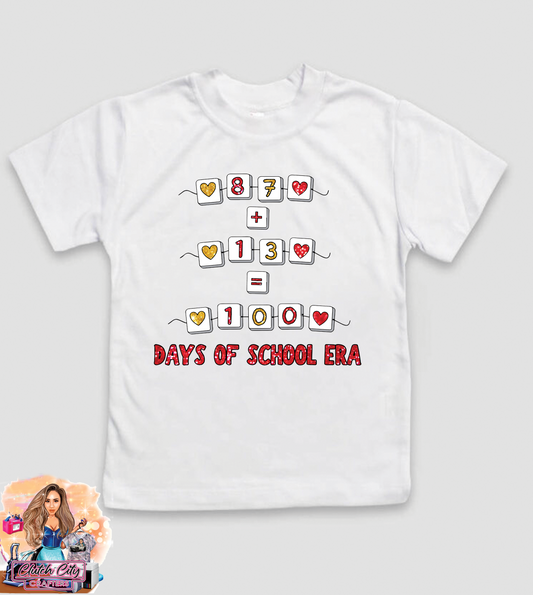 87+ 13 = 100 White Tee