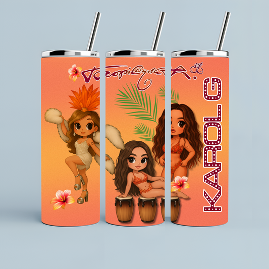 Tropicoqueta Dolls Orange 20 ounce Tumbler