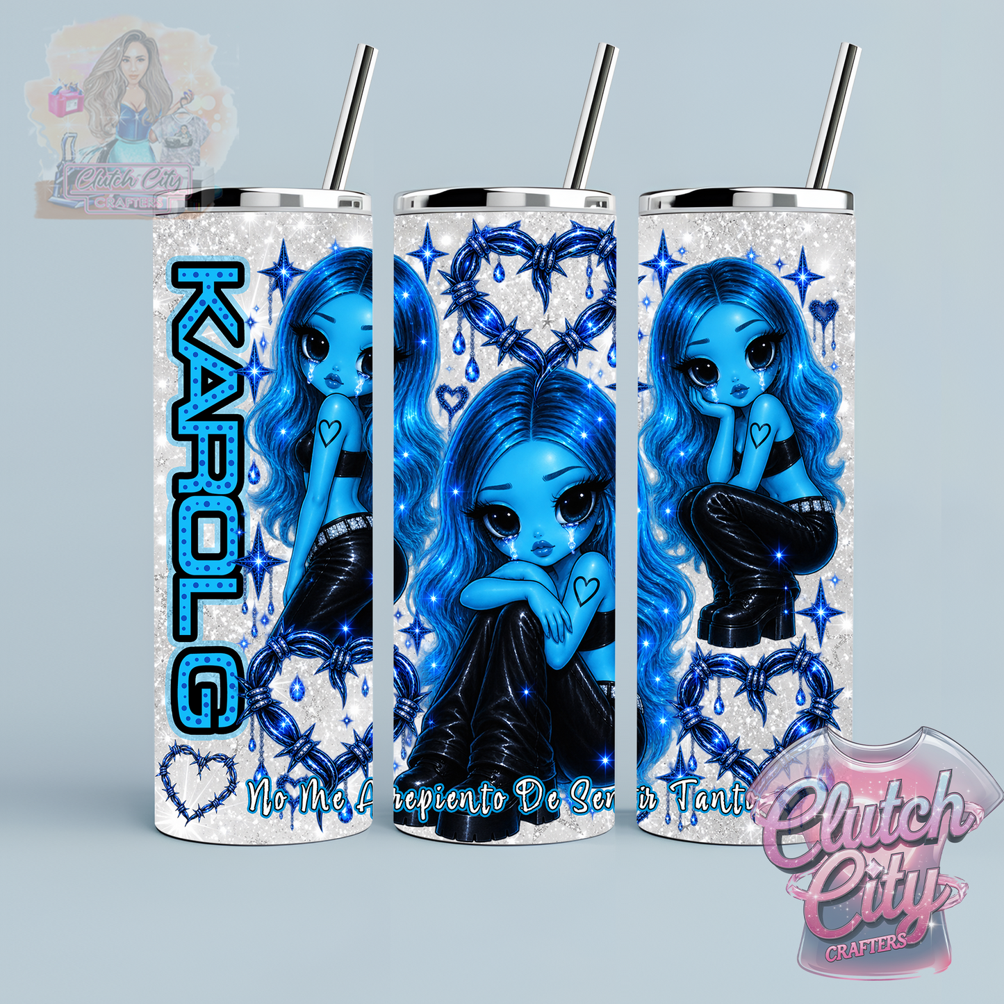 NMADST Blue SILVER 20 oz Tumbler