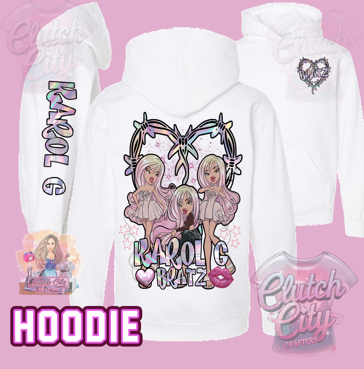 KG Doll White Hoodie