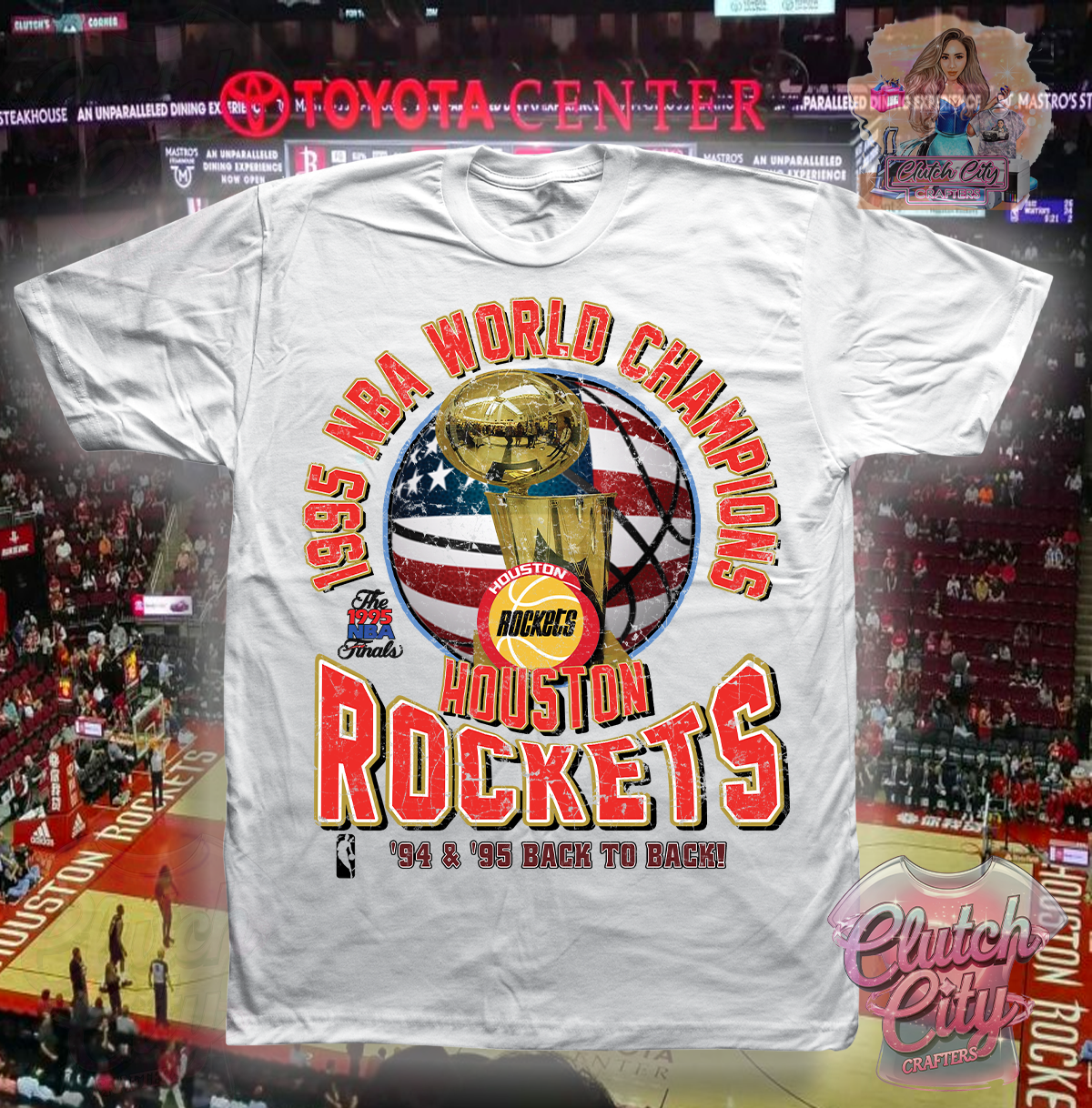 Rockets Championship White Tee