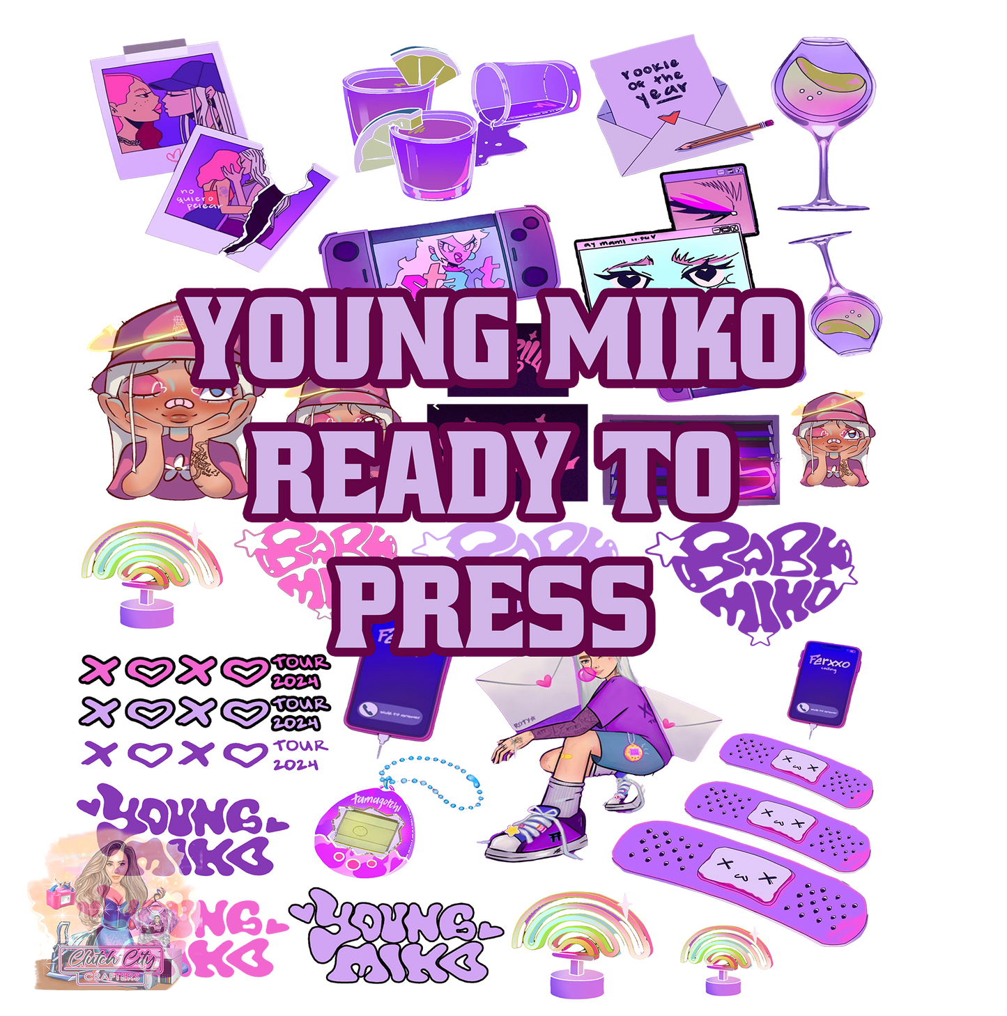 Baby Miko Ready To Press Logo Sheets