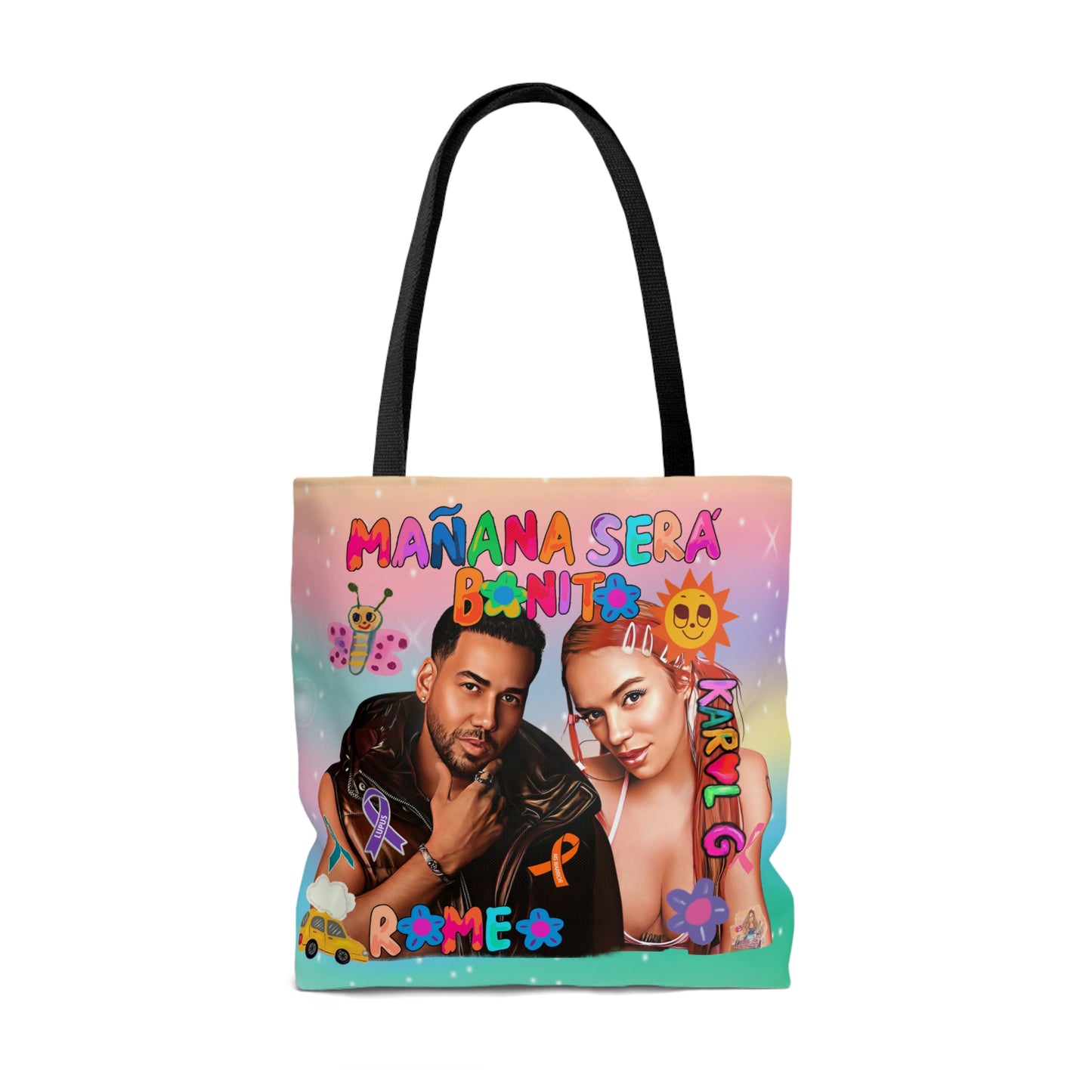 Custom Romeo Santos and KG Tote Bag-Mar