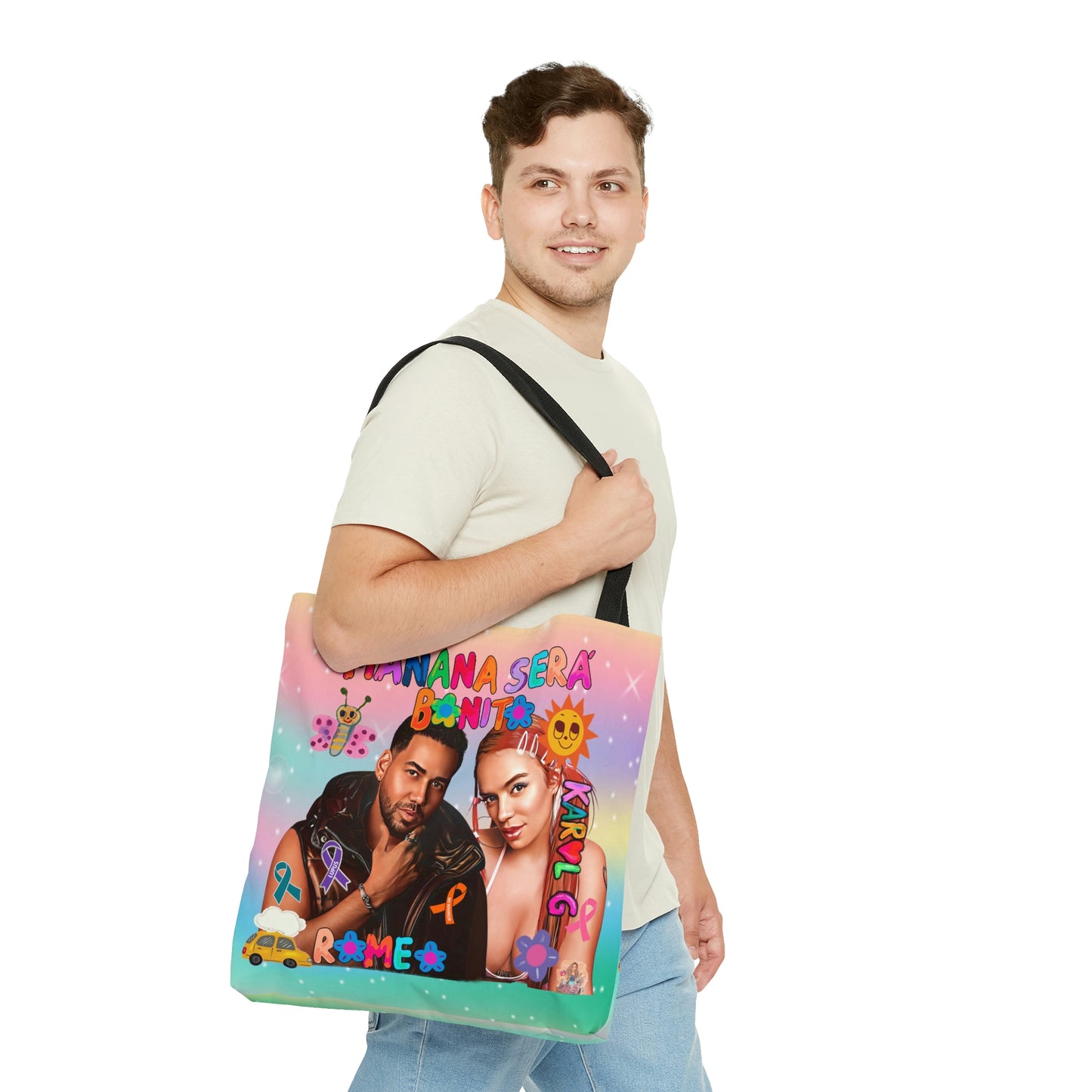 Custom Romeo Santos and KG Tote Bag-Mar