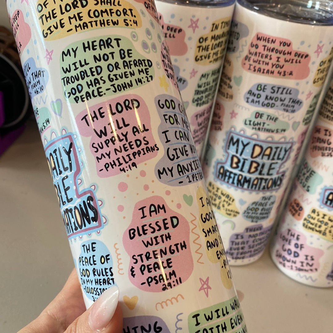 Bible Affirmations Tumbler