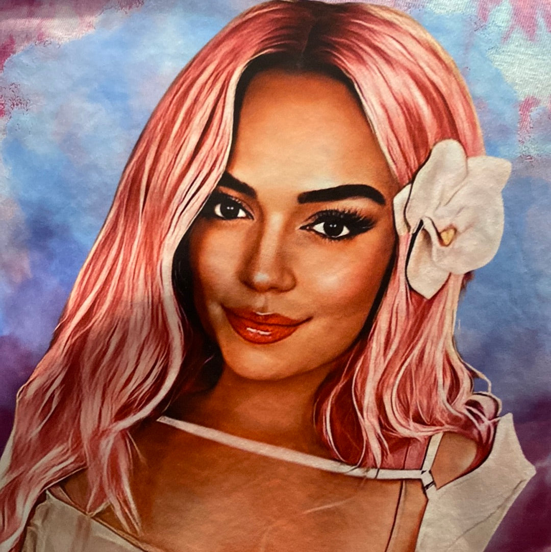 Karol G Pink Hair Tie Dye Tee
