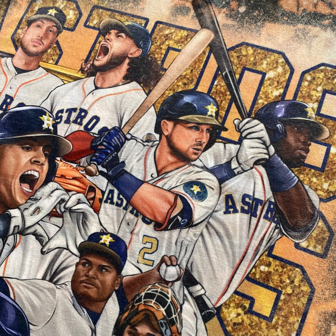 Astros Lineup DARK Bleached Tee 2023