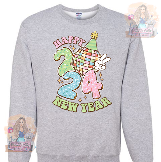 Happy 2024 Ash Sweatshirt