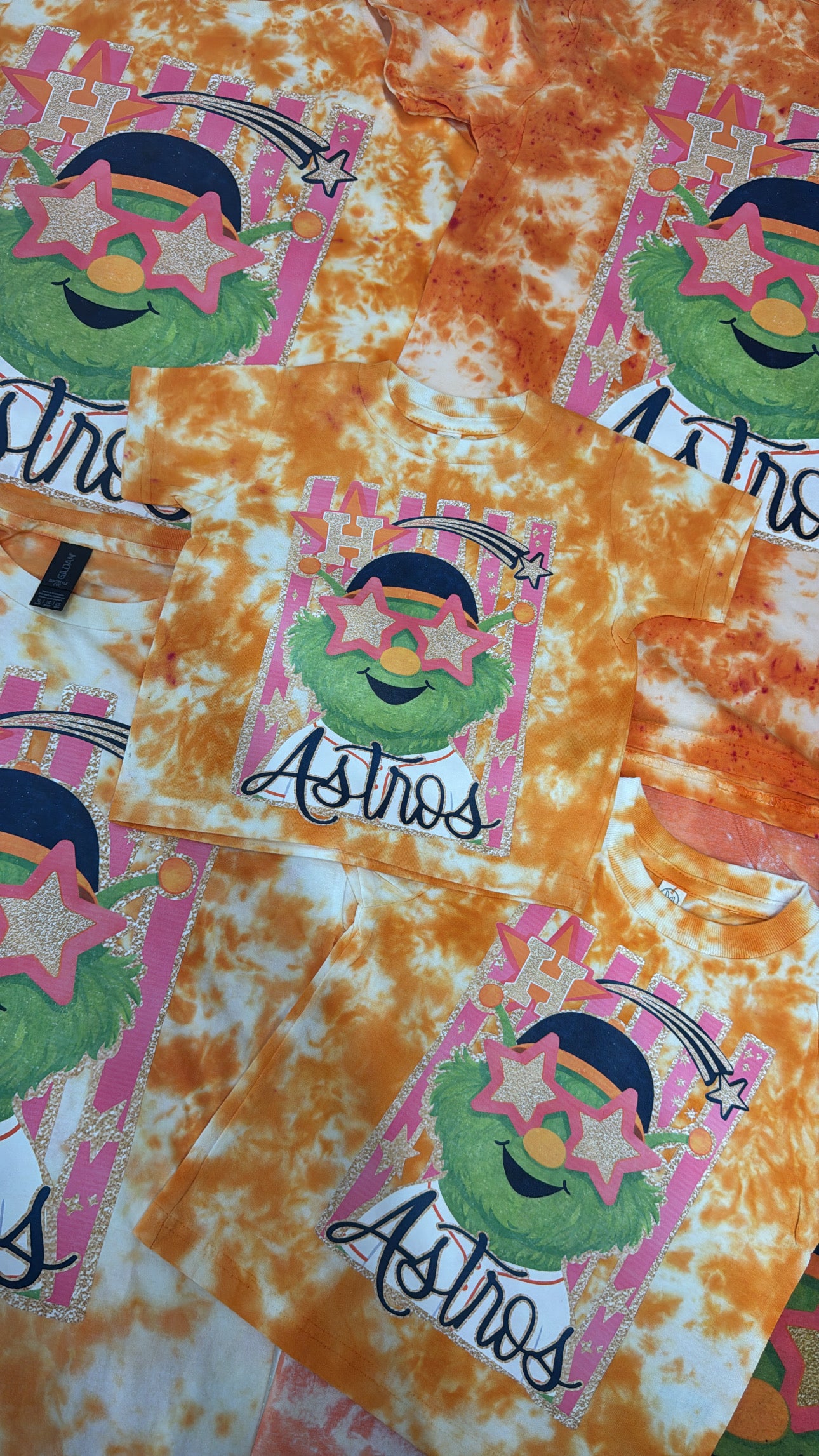 Orbit Glitzy Orange Tie Dye