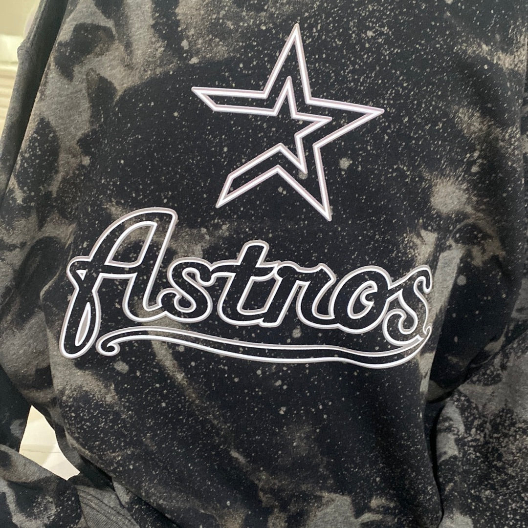 Astros Black Bleached Sweatshirt