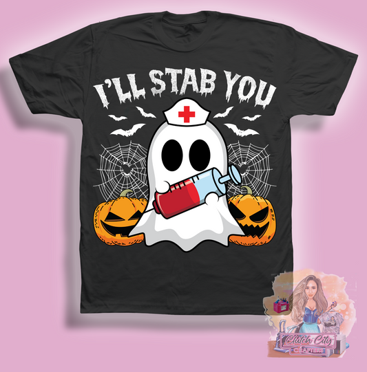 Ill Stab You Nurse Ghost tee