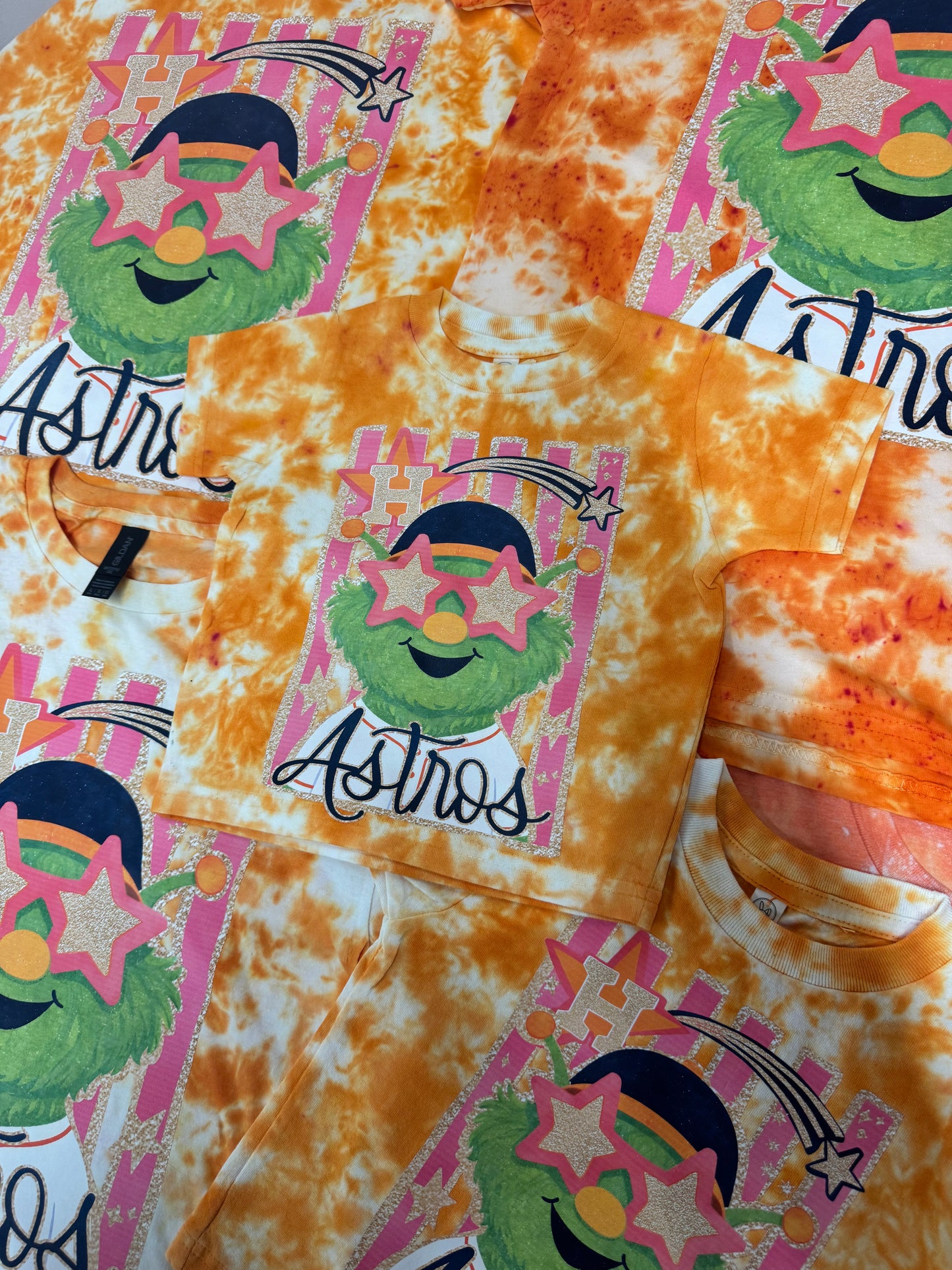 Orbit Glitzy Orange Tie Dye