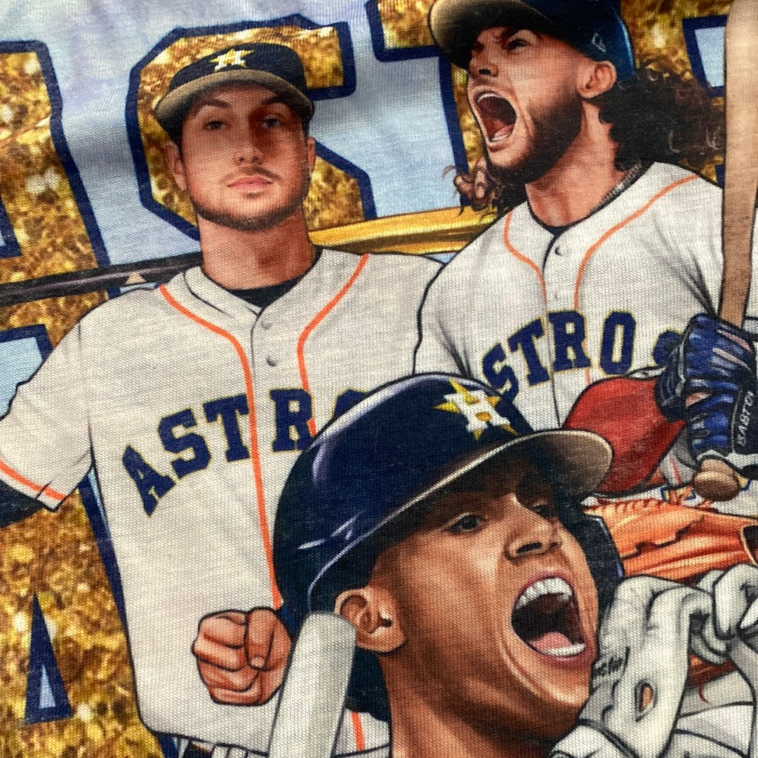 Astros Lineup Bleached Tee Clearance RTS