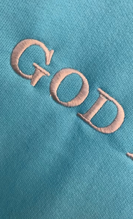 God is Good Embroidered Sweatshirt