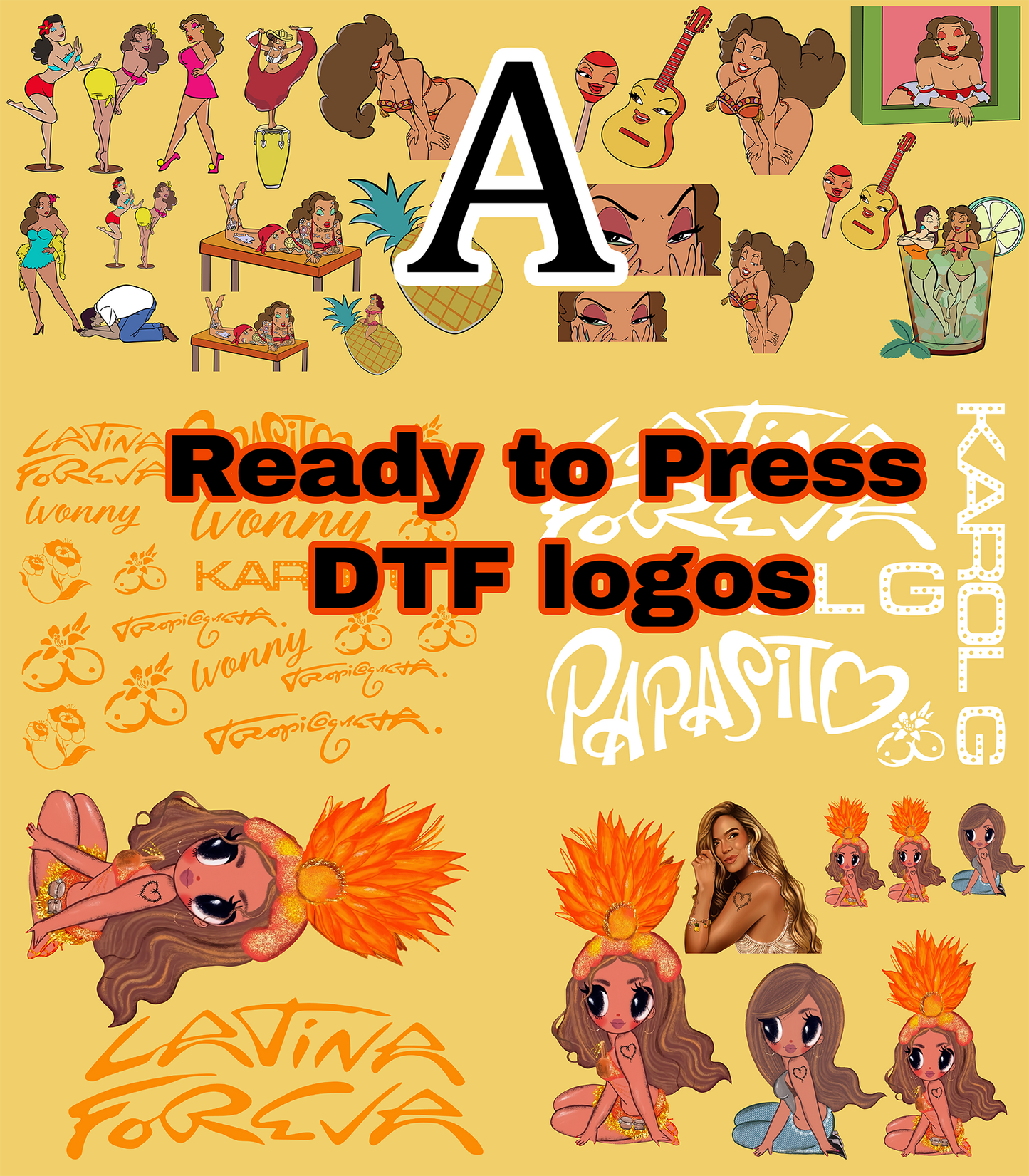 Tropicoqueta Ready to Press Transfers