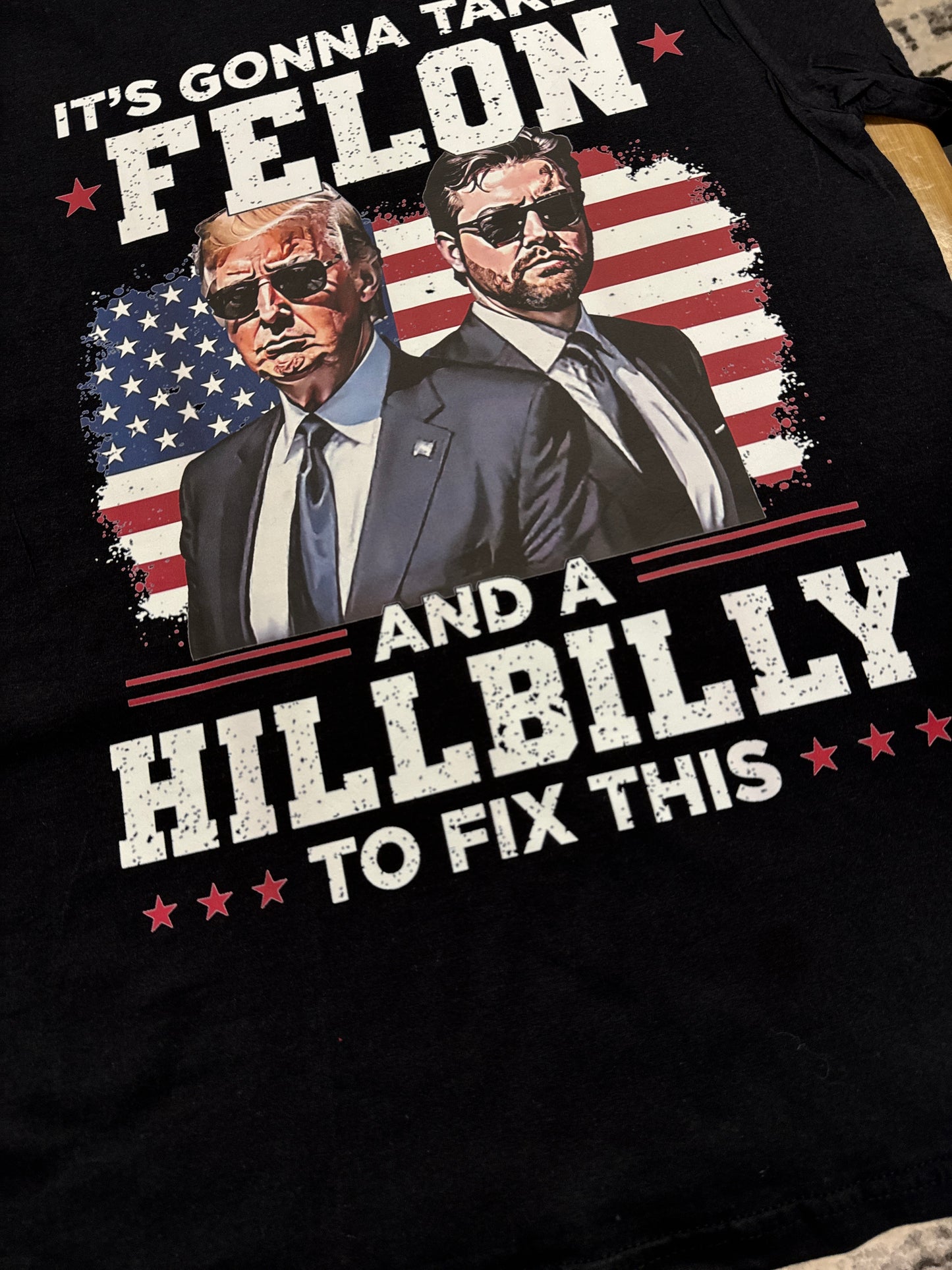 Felon and Hillbilly Black Tee