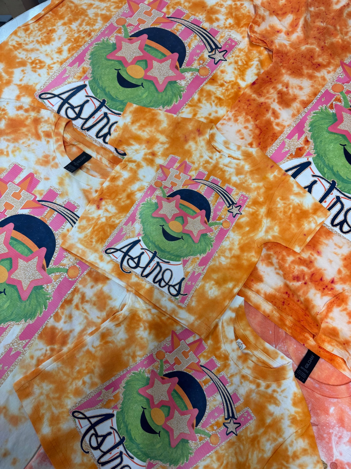 Orbit Glitzy Orange Tie Dye