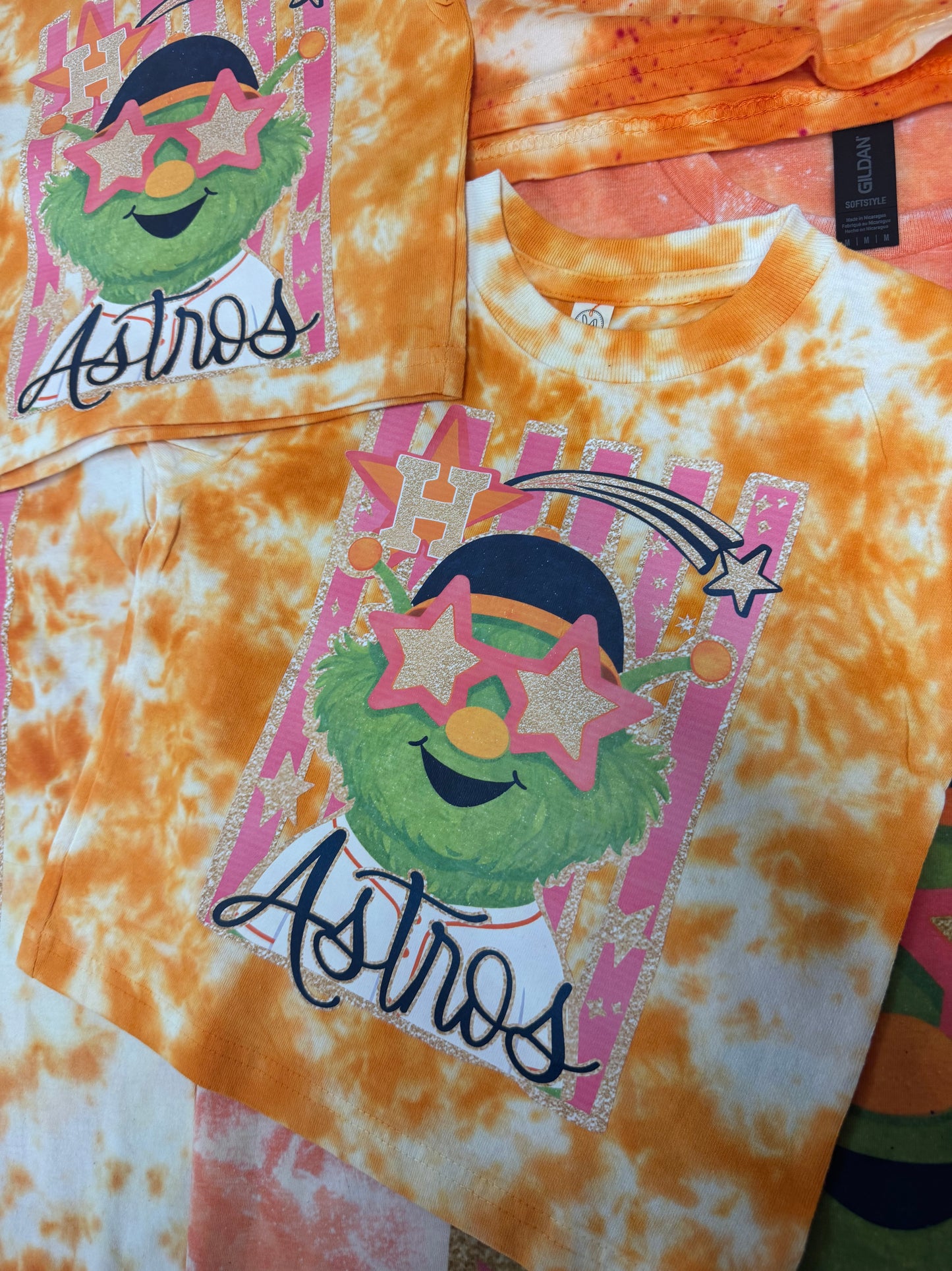 Orbit Glitzy Orange Tie Dye