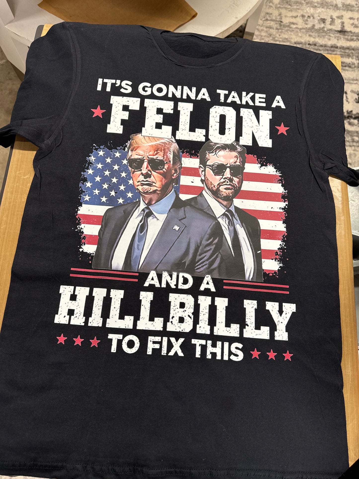 Felon and Hillbilly Black Tee