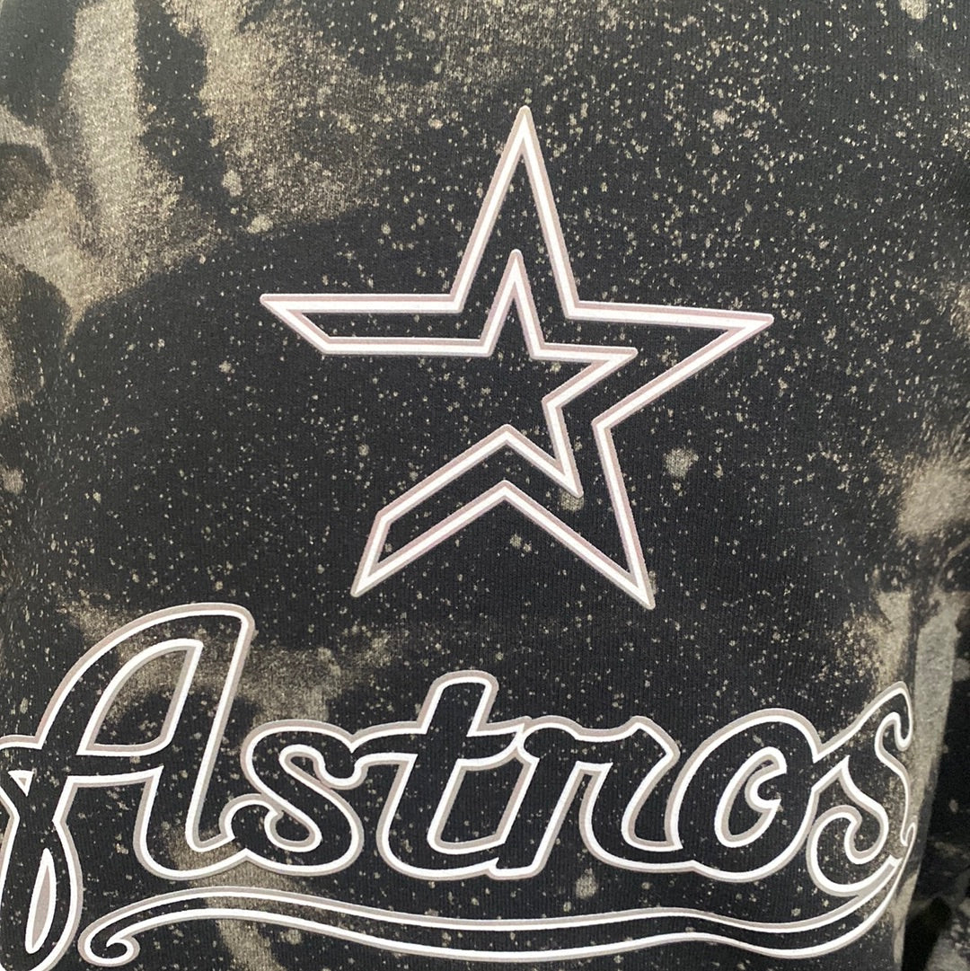 Astros Black Bleached Sweatshirt