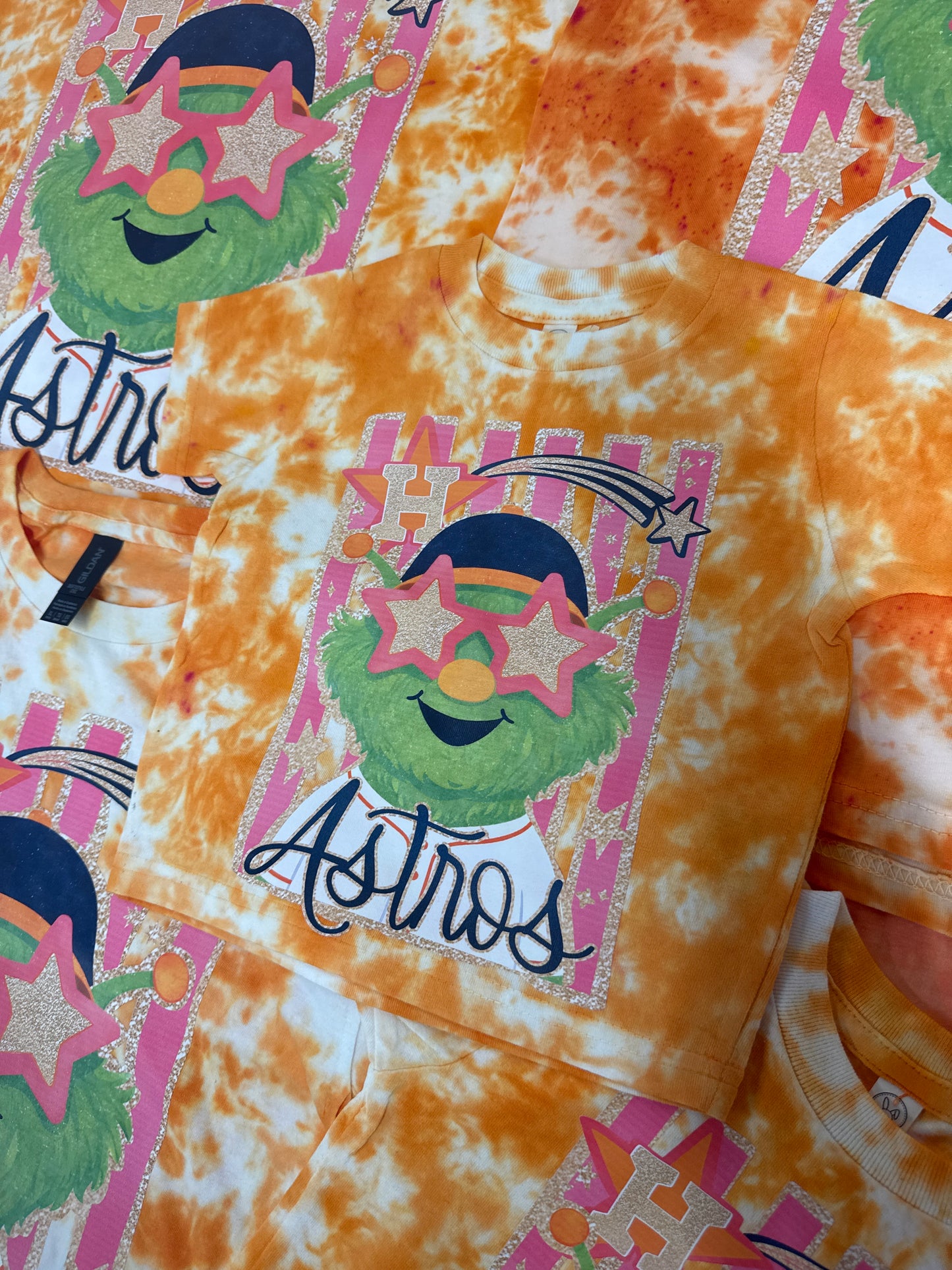 Orbit Glitzy Orange Tie Dye