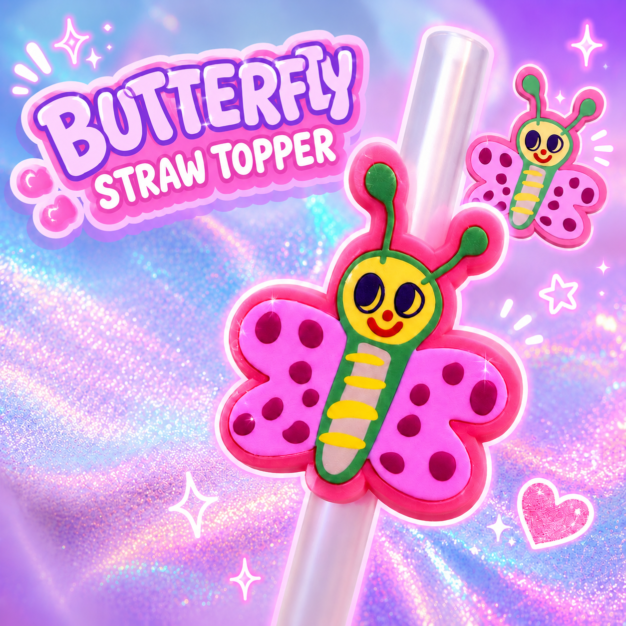 MSB butterfly Straw Topper 8mm