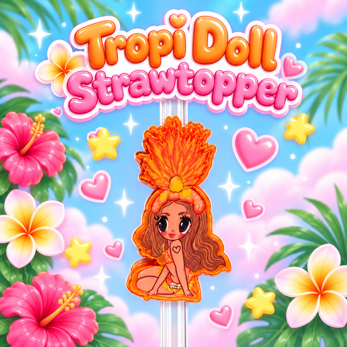 Tropicoqueta Straw Topper 8mm